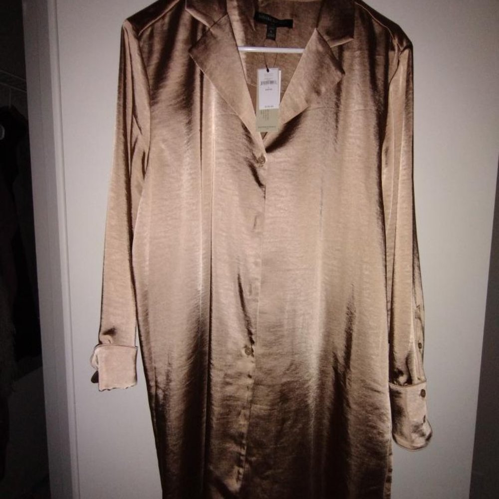 Gorgeous Satin BR Shirtdress